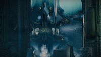 A Seeder Ship inside the Temple of Crota